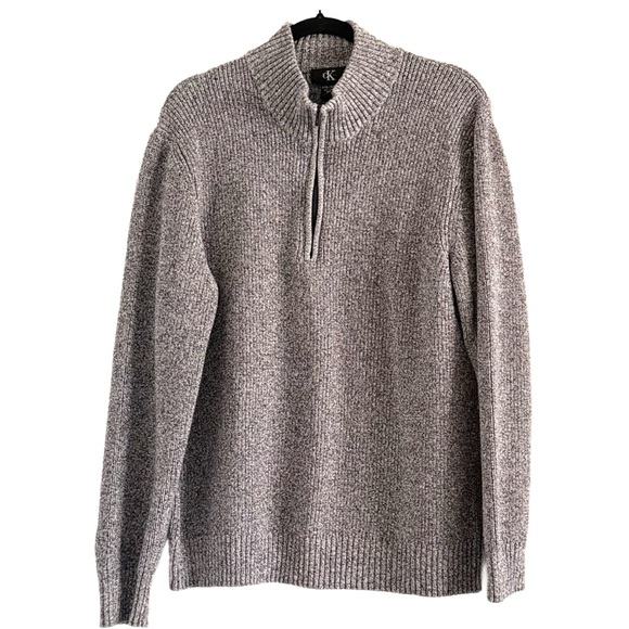 Calvin Klein Men's Zip-Up Gray Sweater - Picture 1 of 7